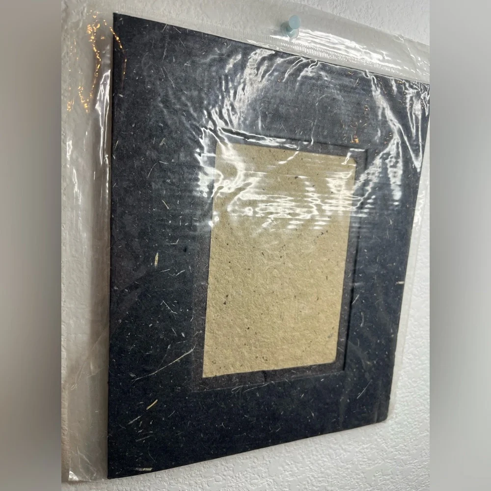Handmade Natural Fiber Paper Table Top Photo Frame Mixed Media Paper EcoFriendly